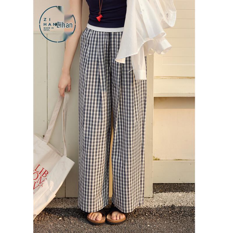 

ZIHAN Women s Straight Wide-Leg Casual Pants XS