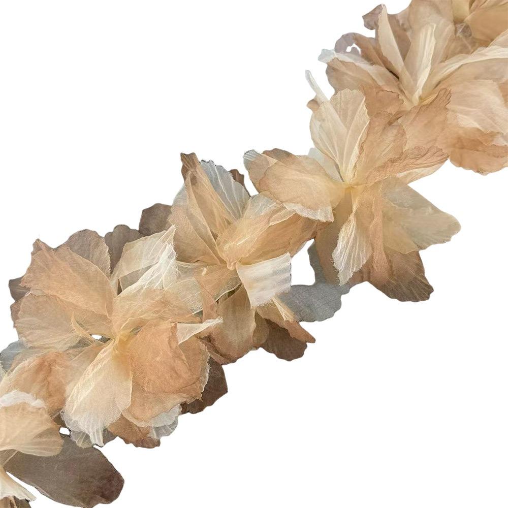 10pcs Flowers Large Flower 3D Flower Lace Handmade Colorful Organza Flower 3D Design Approx 5cm Chiffon Flowers Dress Decoration