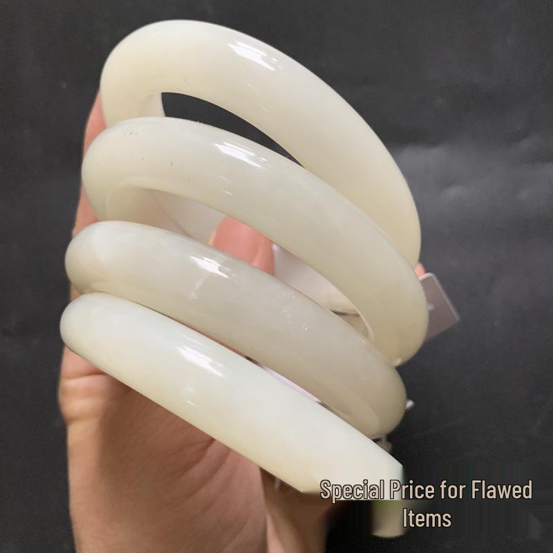 TXY52 Special Street Stall Natural Xiuyan Jade Mutton Fat White Sai Hetian Wedding Stone. Model 4
