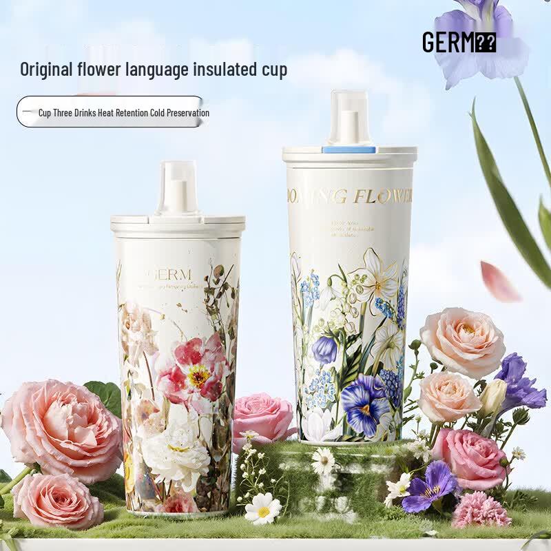 Germ Kaka Le Floral Language 550mL Insulated Coffee Mug