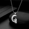 Funny Mom And Daughter I Love You To The Moon And Back Design Pendant Necklace Mother's Day Beads Chain Jewelry Gift
