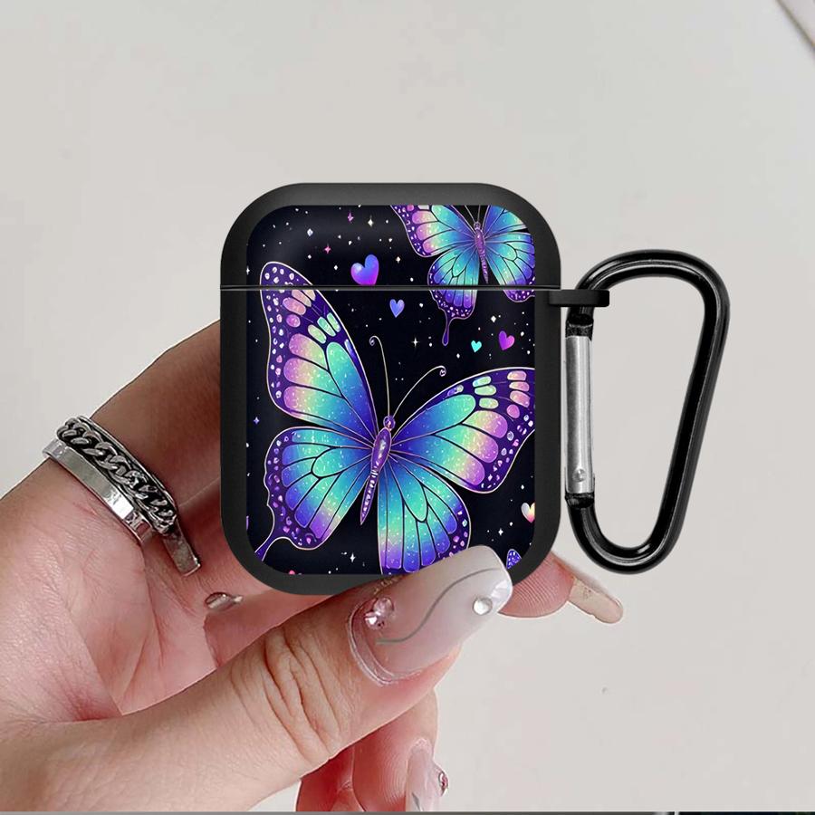 Case For Airpods Pro2 2 3 1 Pro3 Pro 4 Earphone Cases Cover Blue-green Butterfly