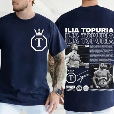 El Matador Ilia Topuria Merch2026 New Hot Selling Mens Womens Casual Pure Cotton Tshirt Retro Fashion Hiphop Trend Tshirt