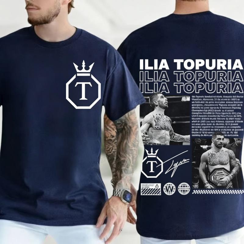 El Matador Ilia Topuria Merch2026 Nové Horký Prodej Pánské Dámské Ležérní Čistá Bavlna Tričko Retro Móda Hiphop Trend Tričko