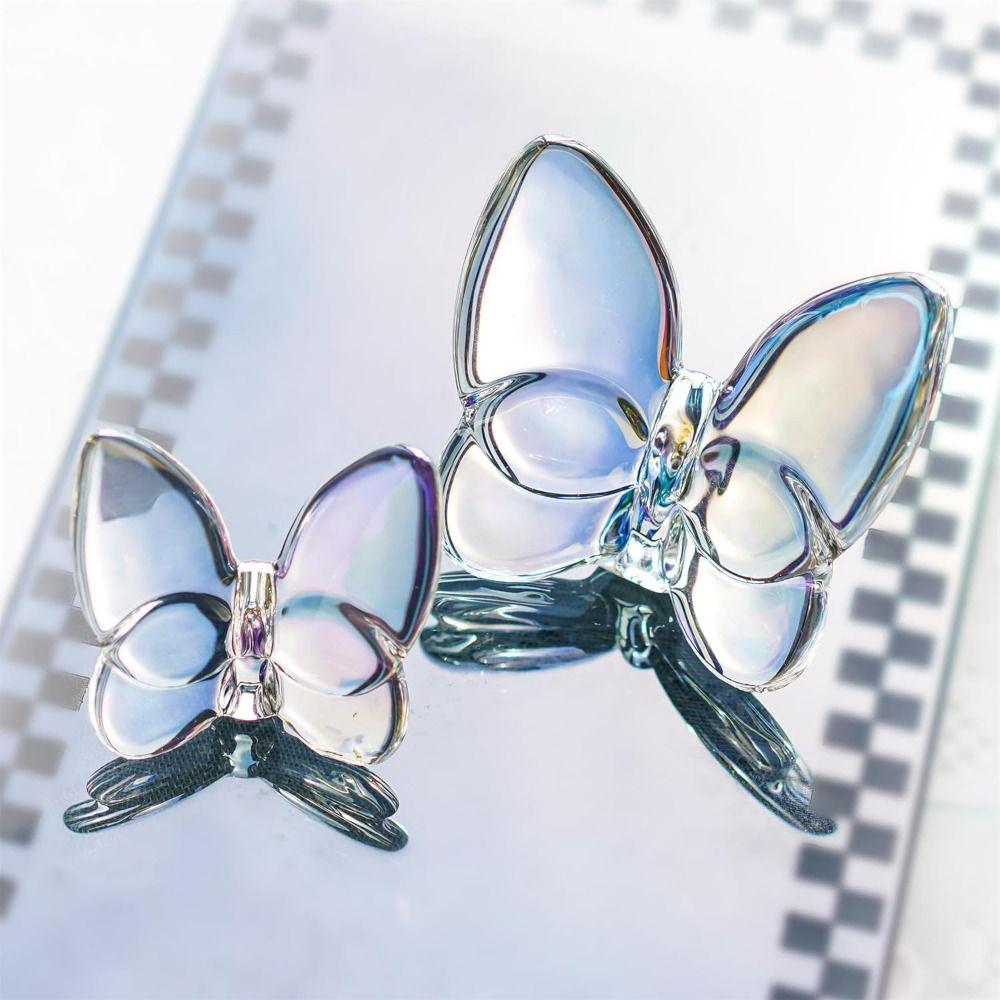 Figurki motyli kryształowe w wielu kolorach, odblaskowe, super błyszczące, latające motyle, kolekcjonerskie, trwałe, dekoracja domu