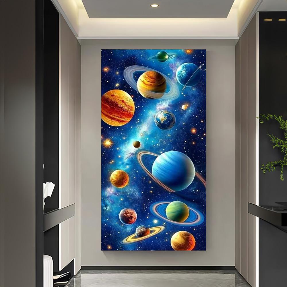 Fantasy Space Astronaut Rocket Kids Birthday Party Decorations Background Supplies Cartoon Cosmic Planet Photography Backdrop