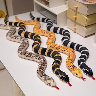 Simulated Python Rattlesnake Plush Toy Snake Doll Halloween Decoration Doll