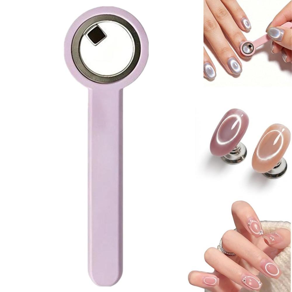 2026 New Ring-Shaped Cat Eye Magnet for Nails, Hollow Circular Cateye Magnet for Nails,Mini Round Strong Nail Magnet French Tip Tool