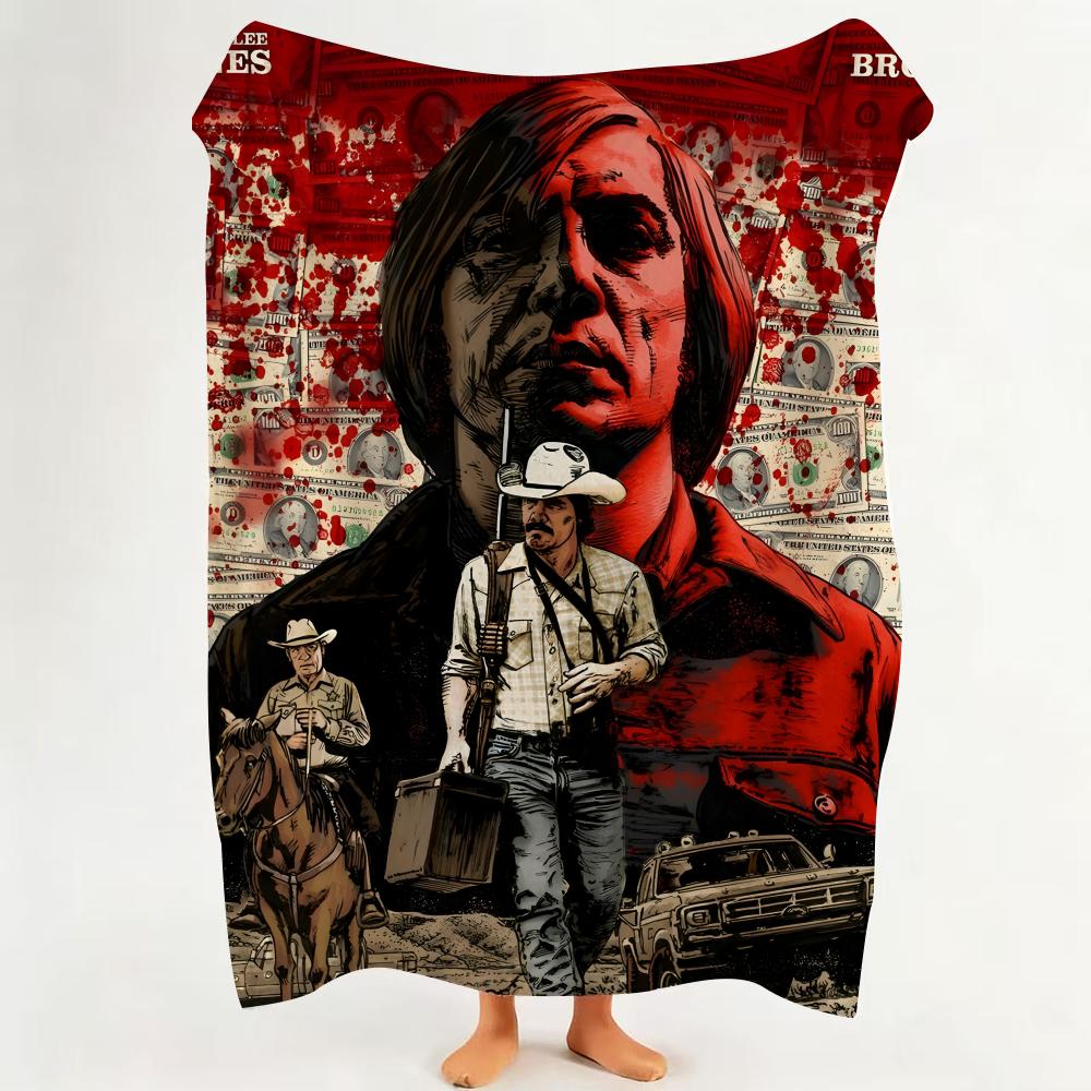 Movie NNo CCountry ffor OOld MMen Throw Flannel Throw Blanket Suitable for Sofa Living Room Bedroom 75cmx90cm