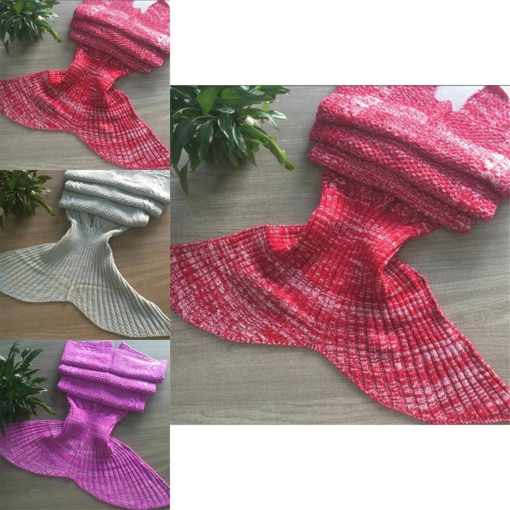 Cozy Mermaid Tail Handmade Crocheted Blanket For Adults And Kids In Soft Acrylic