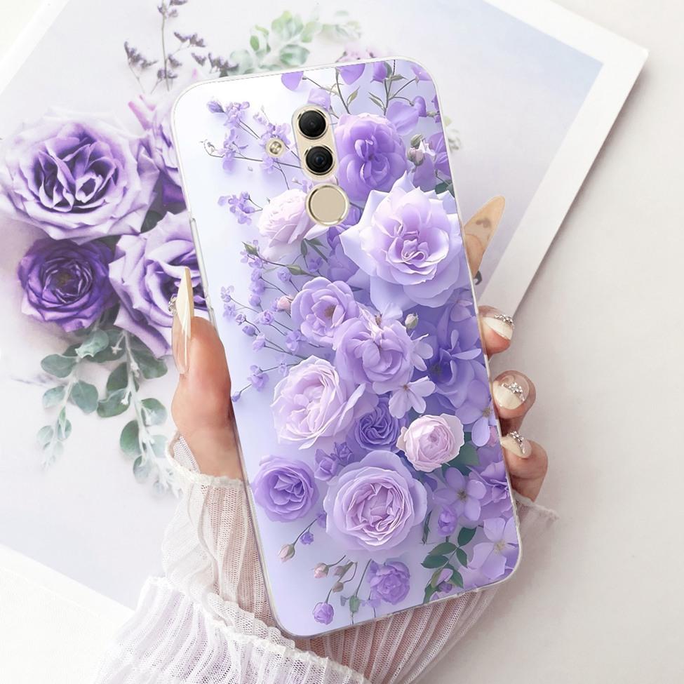 For Huawei Mate 20 Lite Case Cover Transparent Cute Fashion Butterfly Funny Painted Casing For Huawei SNE-AL00 SNE-LX1