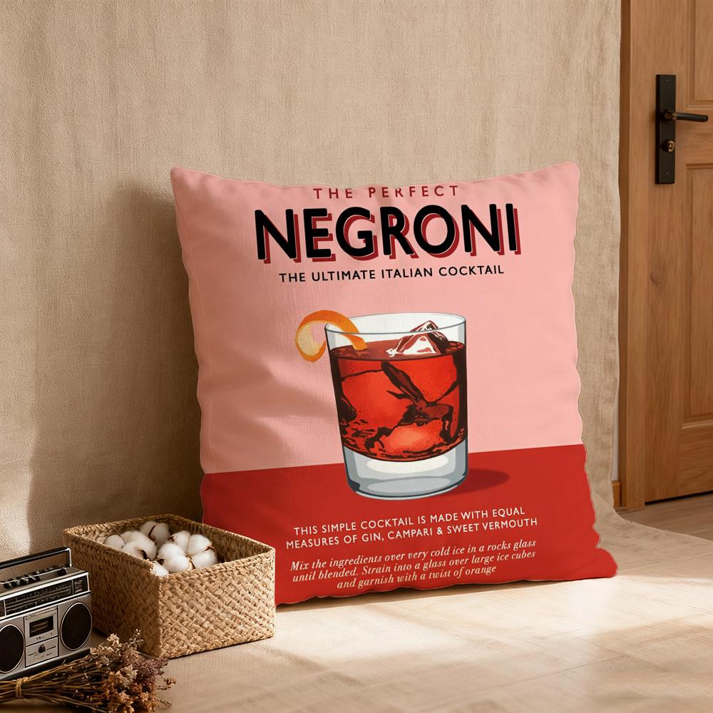 Pillow Case luxurious home office, sofa decorative Multi sized car seat cushions, pillowcases Negroni Cocktail