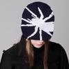 Halloween Jacquard Spiders Hat Knit Windproof Hat for Adult Winter Cycling Ski