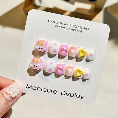Αυτοκόλλητα Nail Art Χαριτωμένο Μοτίβο Λουλούδι Σύννεφο Καρδιά Στρασ Αυτοκόλλητα Νυχιών Αυτοκόλλητα Ψεύτικα Νύχια