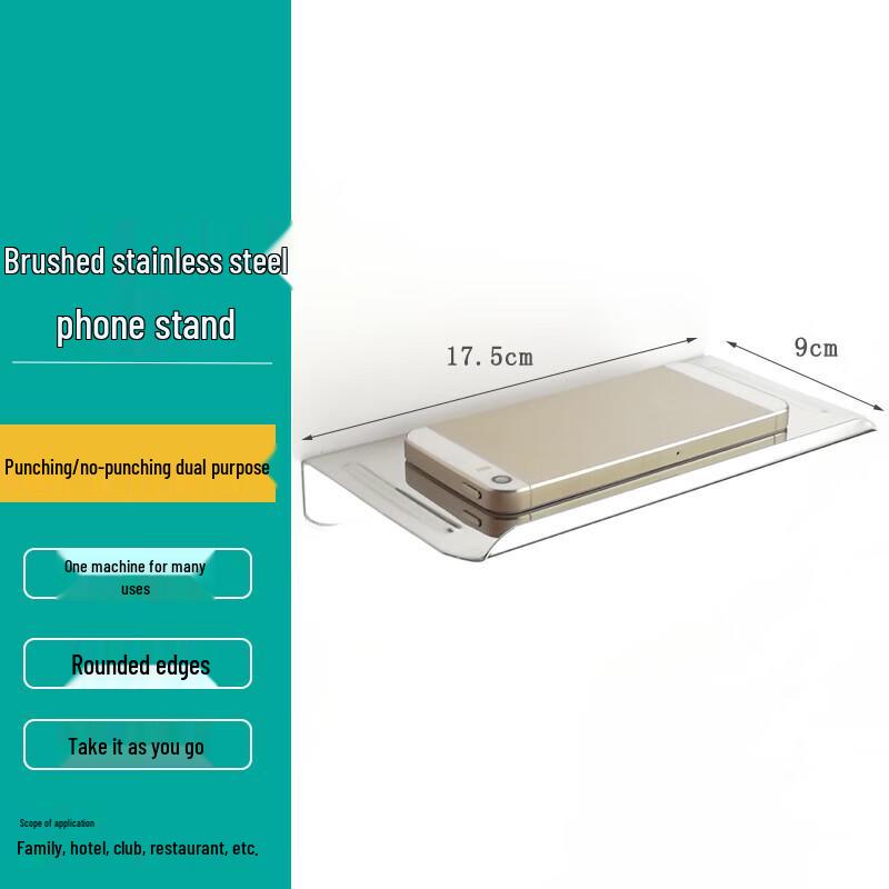 Homeglen Stainless Steel Bathroom Shelf with Toilet Paper & Phone Holder