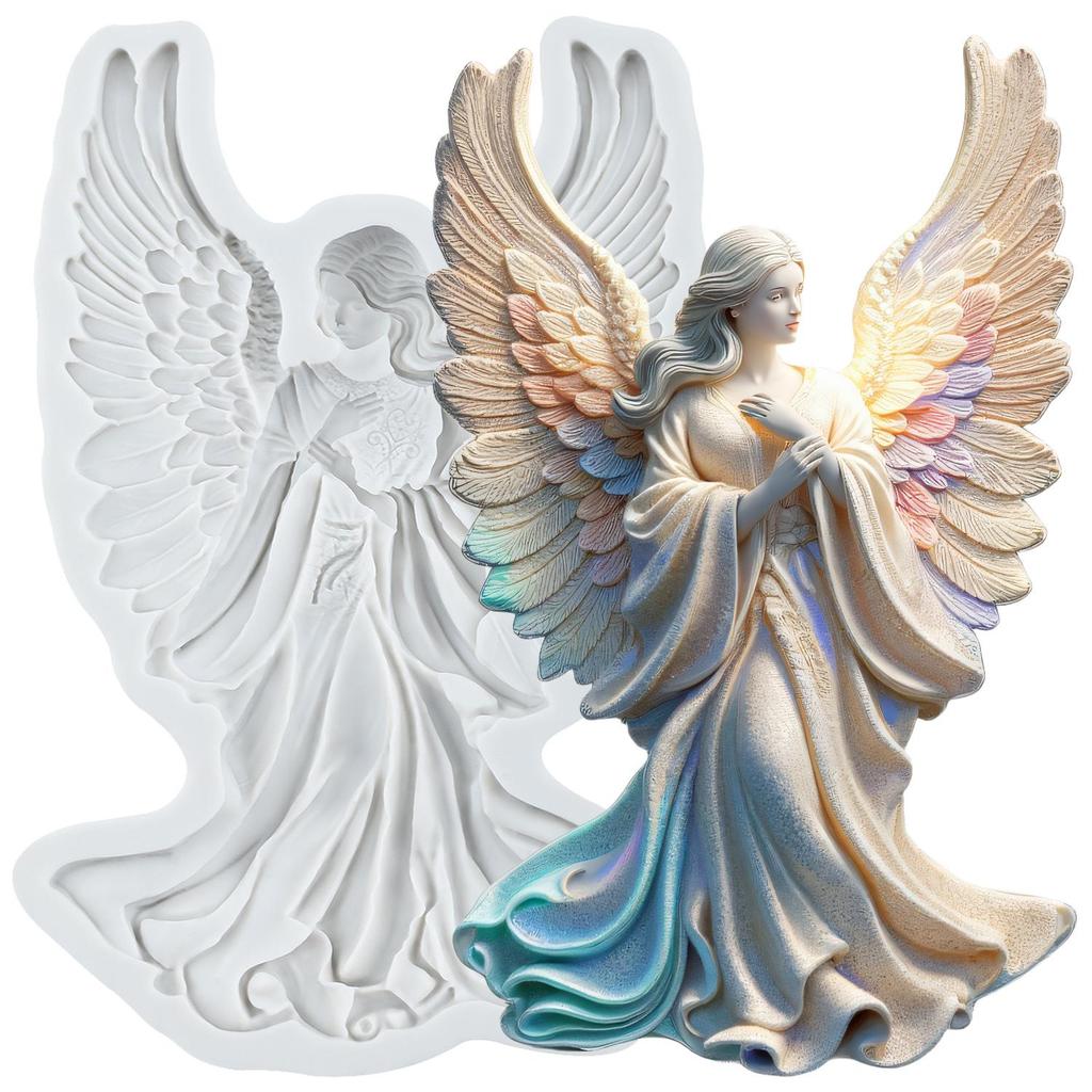 Angel Silicone Mold Angel Fondant Molds Cake Decorating Tools Cupcake Topper Candy Sugar Craft Gum Paste Polymer Clay