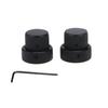 Musiclily Pro Universal Metal Stack Knobs for Electric GuitarBass, Black (Set of 2)
