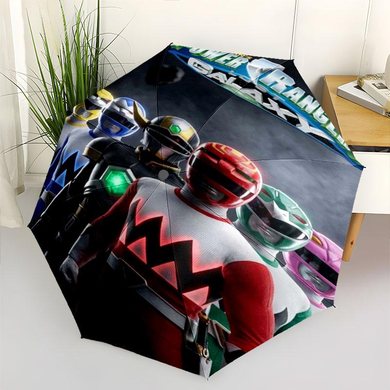Superhero Power Rangers Umbrella Manual Open Close Umbrella Anti-UV Sun Rain Dual Use Umbrella
