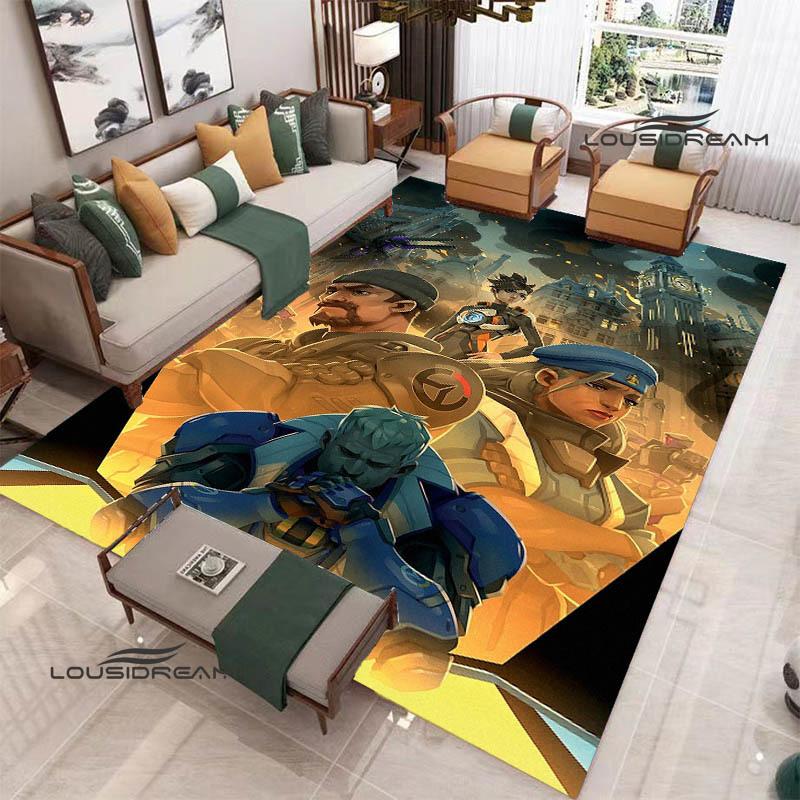 2026 Game Overwatch Printed Carpet Game Room Bedroom Non -slip Carpet Photography Prop Kawaii Rug Area Rug Birthday Gift