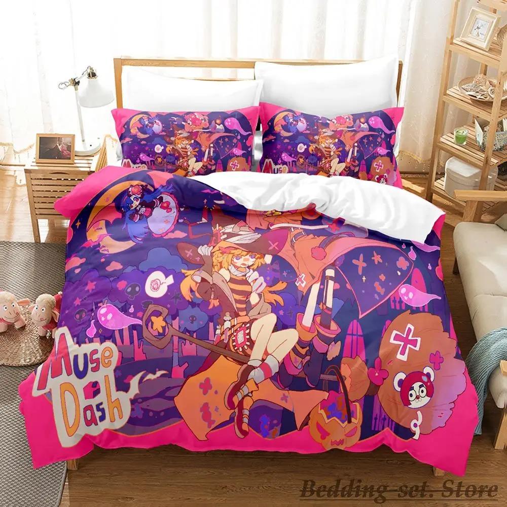 

Muse Dash Постельное белье Single Twin Full Queen King Size Bed Set Adult Kid Bedroom Duvetcover Sets Anime Parure de lit Bed 70x133cm 2pcs