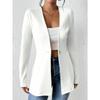 New Korean Style Fashionable V-neck One-button Solid Color Long-sleeved Blazer