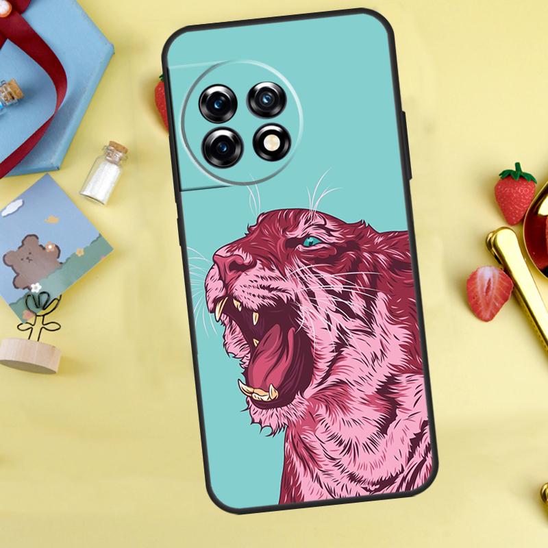 Animal Tiger Art Case For OnePlus 13T 13R 12 12R 15 13 11 10 10T 8T Nord 5 CE 2 3 4 Lite Nord N20 N30 Cover