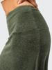 European & American Commuter A-Line Midi Skirt - Solid Color, Knit, Polyester-Cotton, Micro-Elastic, Spring/Autumn Wear