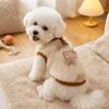 Fashion Warm Thicken Dog Coat Soft Plush Cozy Pet Fleece Coat Thick Fleece with D-ring Two-legged Pet Vest Outdoor Activity