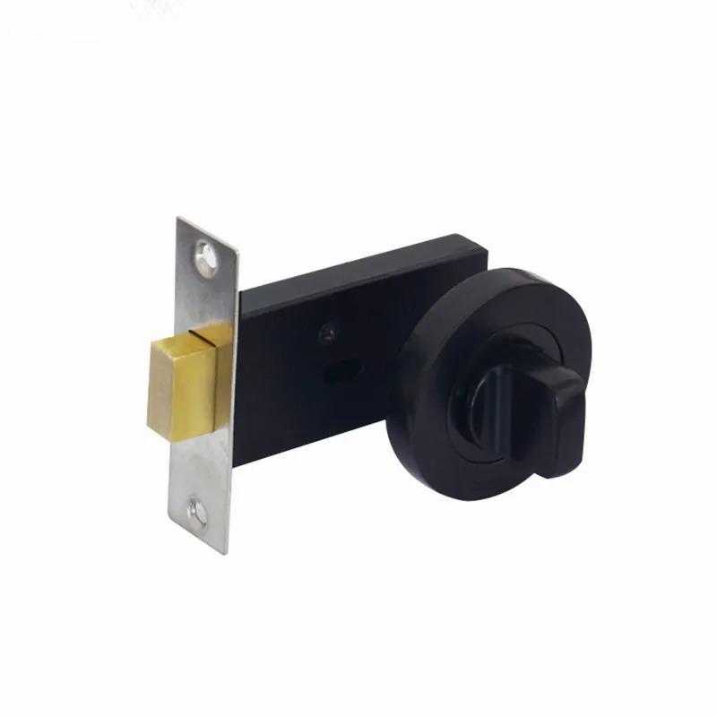 Bathroom Zinc Alloy Single-side Door Lock Living Room Secret Door Invisible Locks Indoor Anti-theft Security Lock Home Hardware