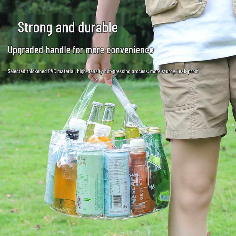 Portable Folding Transparent Washbasin for Camping, Picnic, and Travel