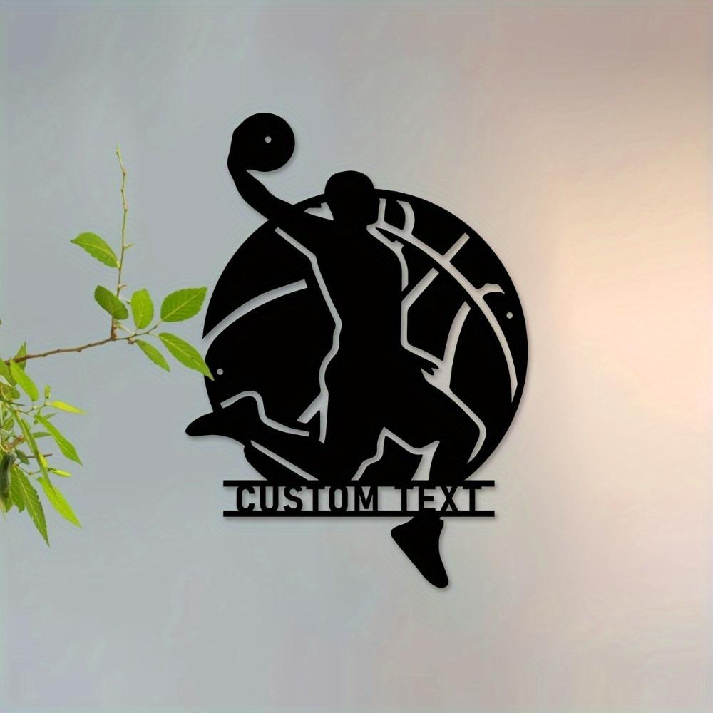 Metal Sign Basketball Player Wall Art Home Decor Personalized