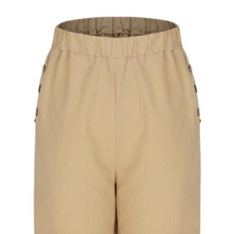 Wide Leg Pants Women Casual Solid Color Long Trousers with Pockets Loose Fit High Waist Daily Wear Elastic Waist