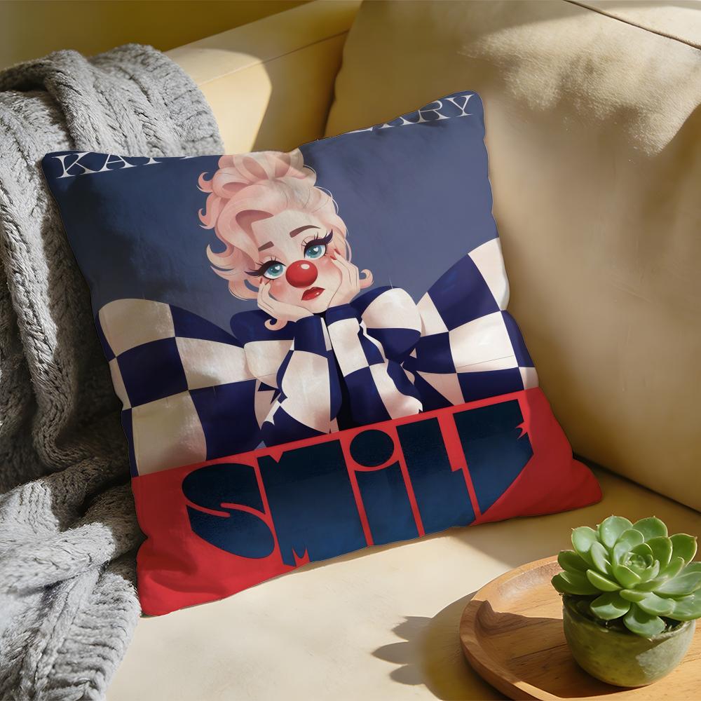 Singer KKaty PPerry Hot Album Cushion Cover Washed Linen Soft Breathable Decorative Case For Sofa Home Pillow Cover