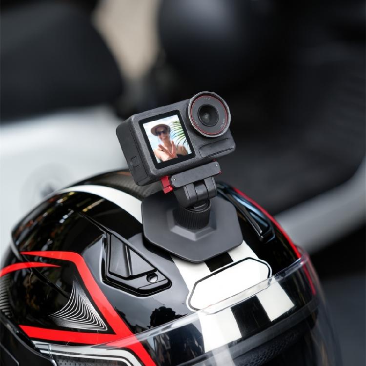 Helmet Camera Holder Compatible for Action 5Pro/4/3/2 Camera, 360°Rotating Joint and Adhesive Base for Outdoor Action Recording