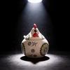 Keramik-Hähnchen-Salzstreuer mit Deckel und Löffel für Küchenaufbewahrung und Feuchtigkeitsschutz
