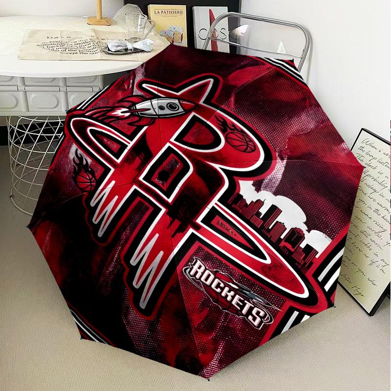 Rockets Basketball Team Umbrella Folding umbrella, automatic umbrella 8-Frame for Travel, camping Use Gift for Halloween Christmas