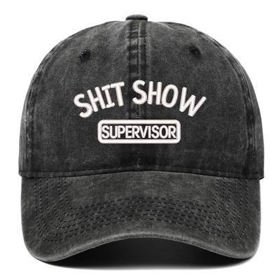 Embroidered Vintage Soft-Top Baseball Cap: Distressed, Washed, Outdoor Casual Duckbill Cap