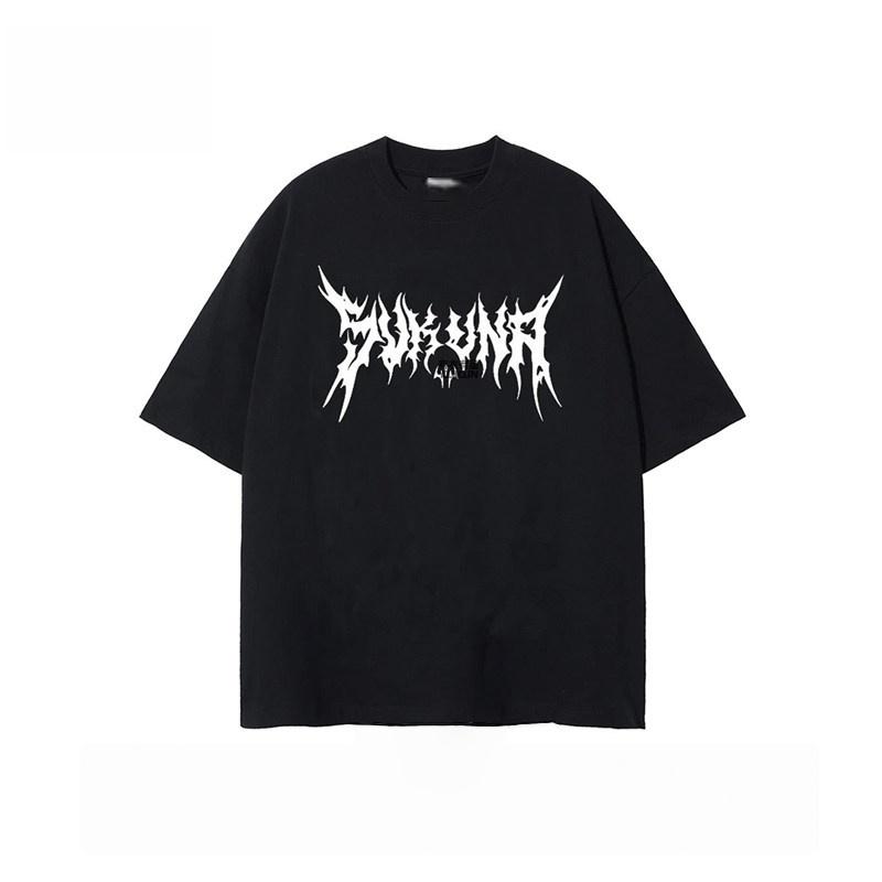 Vintage Chinese Ink Broken Dagger Vertical Text Print Tshirt Unisex Black Cotton Loose Oneck Casual Short Sleeve Graphic Tee
