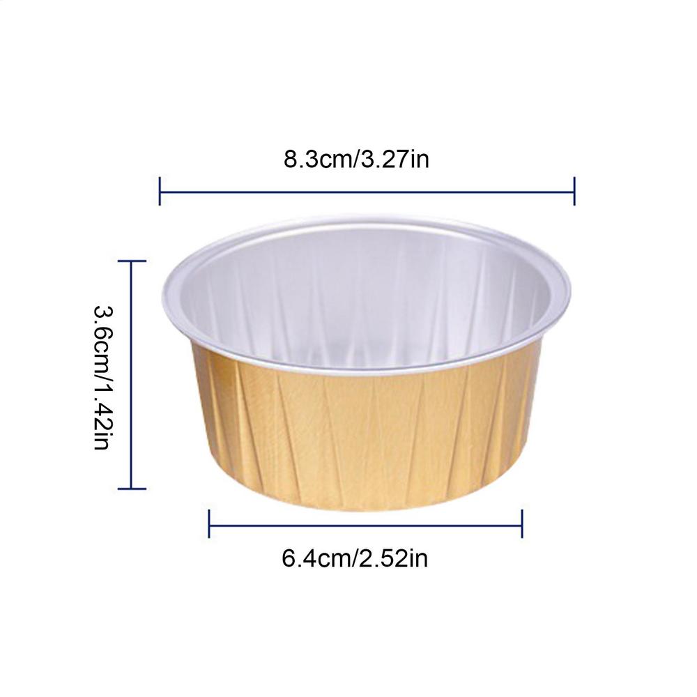 

Disposable Food Grade Baking Pans Aluminum Foil Trays With Lids Mini Loaf Pans Non Sticky Cake Cup Heat-Resistant Cake Pans