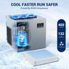 Commercial Ice Maker Machine 450 LBS in 24 H, Modular Ice Machine with 350 LBS Storage, Air Cooled Industrial Ice Cube Machine