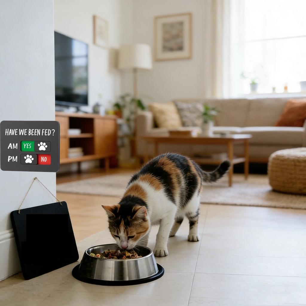 Pet Feeding Reminder Board, Reusable  Feeding For Daily Pet Care