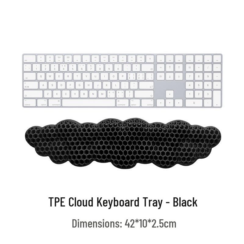 TPE Cloud Hollow Breathable Keyboard Wrist Rest - Washable Office Wrist Support