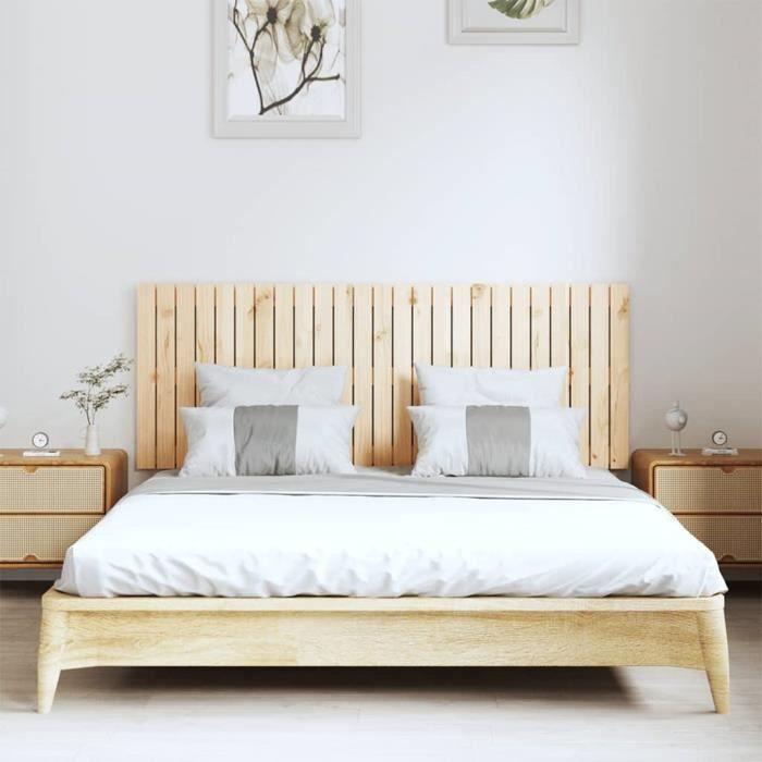 824848 vidaXL Wall-mounted Headboard 159.5x3x60 Cm Solid Pine Wood