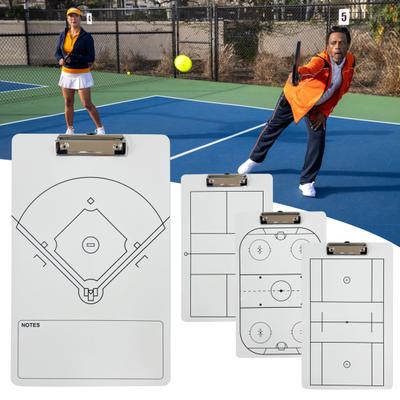 Coaches Clipboard Dry Erase Coaching Whiteboard Double-Sided Lineup White Board for Hockey Baseball