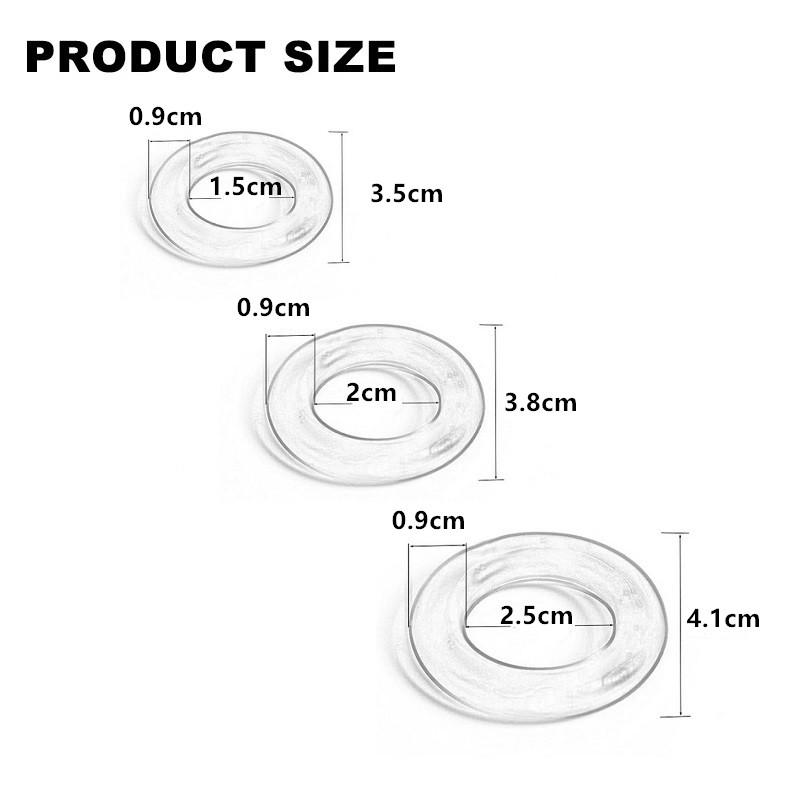 Male 6pcs 1 Set Silicone Penis Lock Cock Ring Bondage Erection Delay Ejaculation Reusable Enlargement Ball Stretcher Sex Toy Men