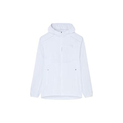 Running Series Solid Color Logo Zip-Up Hooded Long Sleeve Sun Protection Jacket Men Jackets Pure-White 152335602-1