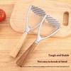 Manual Potato Masher with Sturdy Wood Handle Multi-use Vegetable Press Ricer for Home Kitchen Fruit Bean Mashing