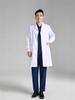 Men's Long/Short Sleeve White Lab Coat for Doctors and Dentists