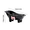 1pc Adorable bow-tie soap box, creative bathtub-shaped soap holder.