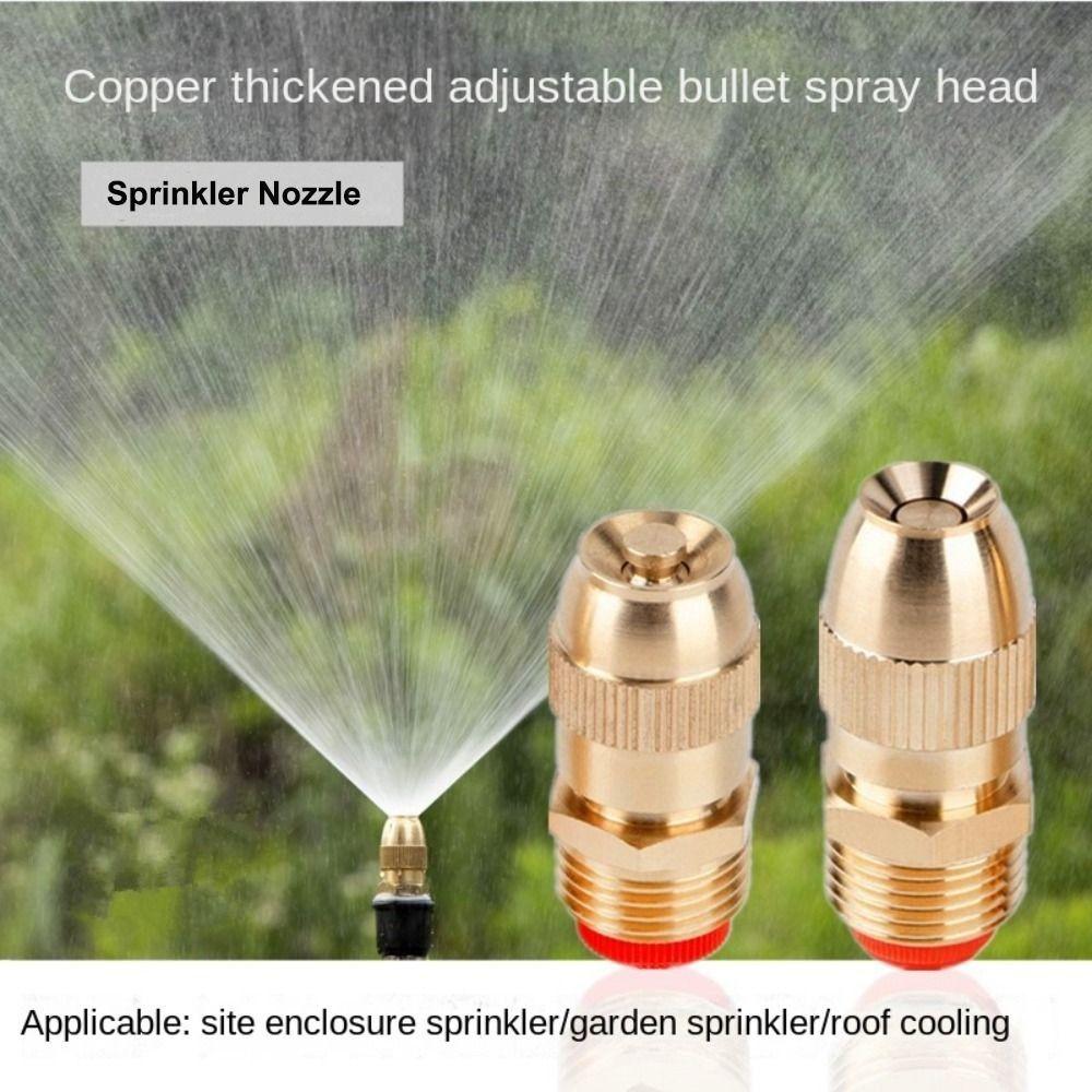 New Adjustable Atomizing Sprinkler Nozzle Brass G1/2 Misting Nozzle Garden Irrigation Garden Watering